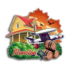 Moncton New Brunswick Canada Refrigerator magnet 3D travel souvenirs wood craft picture