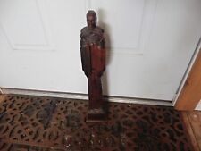 Vintage Hand Carved Priest Monk Holy Many with long beard wooden 18 1/2 inch picture