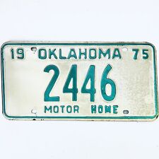 1975 United States Oklahoma Base Mobile Home License Plate 2446 picture