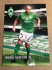 Mikael Silvestre, France 🇫🇷 SV Werder Bremen 2011/12 hand signed picture