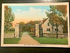 Vintage Postcard 1923 Gate House Fort Ticonderoga New York (NY) picture