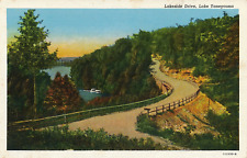 Lakeside Drive at Lake Taneycomo in Missouri vintage unposted postcard picture