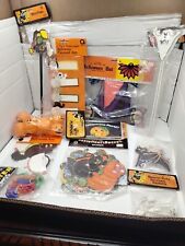 11 Piece Vintage Halloween Party Decorations Lot - Banners Invitations Picks +++ picture