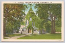 Charlottesville Virginia, University Chapel, Vintage Postcard picture
