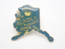 Alaska Nome Barrow Fairbanks Seward Juneau Vintage Lapel Pin picture