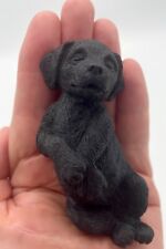 SANDICAST Handcast Black Labrador Puppy 