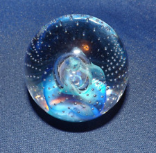 1993 Caithness Scotland Collector's Club Paperweight Reflections Blue Aqua Green picture