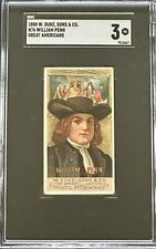 1888 N76 W Duke Sons & Co Great Americans - William Penn SGC 3 Very Good picture