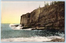 Bar harbor Maine Postcard Otter Cliffs Acadia National Park 1940 Vintage Antique picture