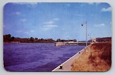 U.S Government Lock And Dam On The Illinois River Near Peoria Unposted Postcard picture
