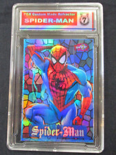 2023 Marvel Universe SPIDER-MAN Stained Glass Refractor Art  PGX picture