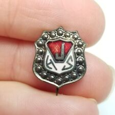 Vintage JHS Red White Enamel School Pin, High School, Rochester NY, Estate picture
