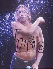 IGGY POP SIGNED PHOTO WITH SKETCH OF A SKULL 8.5X11 INCHES GODFATHER OF PUNK picture