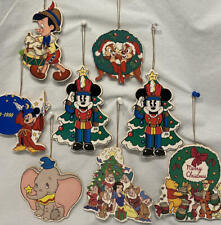 Vtg DISNEY CHRISTMAS Kurt Adler Wooden Mickey Dumbo Snow White Dwarfs Winnie 8 picture