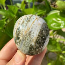 130g Natural Rare Ocean Jasper PalmStone Quartz Crystal Specimen Reiki Healing picture