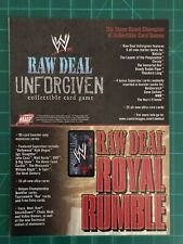 2005 WWE Raw Deal CCG. Unforgiven. Royal Rumble. Comic Images. 8x11. picture