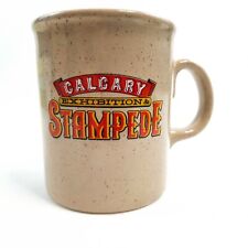 Vintage Calgary Stampede Coffee Mug Brown Speckled England Ceramic Exhibition picture