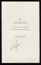 Gary Hart Signed Book Page Cut Autographed Signature Senator picture
