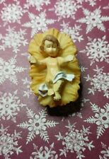 Mini Baby Jesus Laying In Manger Nativity Figurine Replacement picture