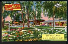 The Town House Motel Fresno California US 99 Vintage Roadside Postcard RS picture