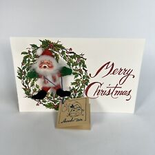 1992 Vintage Annalee Dolls Thorndike  Christmas Card With A Santa Pin - Rare picture