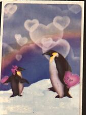 Two Rare Vintage 1980's Stickermania Penguin Stickers. Large And Regular Size picture
