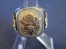 Vintage WWII era Army officers Sterling and 1/20 12K G. F. ring SZ 11.5, 14.85 g picture