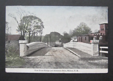 New Stone Bridge and Hillsboro Mills Wilton NH 1921 Frank W Swallow picture