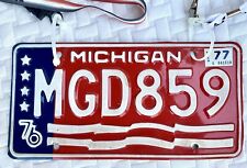 1976 MICHIGAN BICENTENNIAL LICENSE PLATE MGD 859🔥FREE SHIPPING🔥VINTAGE ANTIQUE picture