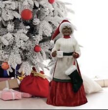 Holiday Living 28” African American Animated Musical Mrs. Santa Claus with Mug picture