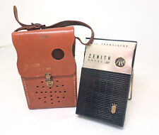 Zenith Royal 300 All Transistor AM Radio w/Leather Case picture