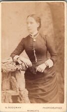 Antique CDV Photo Woman Carte de visite 1870s Margate UK picture