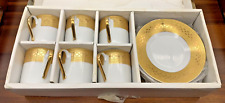Vintage GNA Fine Porcelain Mini Espresso Tea Cup & Saucers Set New In Box picture