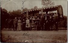 c1910 HORSE DRAWN COVERED TROLLEY WELL DRESSED PASSENGERS RPPC POSTCARD 39-163 picture