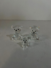 Lot of 3 Swarovski Crystal Bear Figurines picture