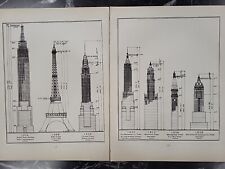 1930 Fortune Magazine Seven Tallest Buildings (2 Pages) Art Deco Skyscrapers picture
