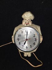Vintage 1950'S MCM Sessions Model 1W Original Chef kitchen wall working clock  picture