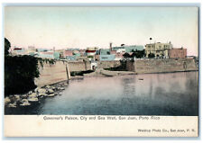 c1905 Governor's Palace City and Sea Wall San Juan Puerto Rico Unposted Postcard picture