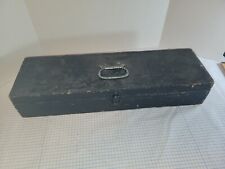 Vintage Wood Black Carrying Case Box Looks Hand Made Needs Work picture
