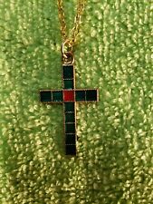 Small Christian Cross Necklace 1-3/8 inch picture