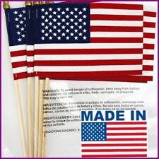 12-Pack Made in USA 12X18 Inch US Stick Flags with Spear Tip, 12In X18 Inch  picture