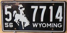 WYOMING 1956  license plates   1956   5 7714   ALBANY Co picture