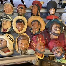 Vintage Bossons Chalkware England Heads Preowned 12 Total see photos picture
