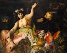 Oil painting Sheherazade-and-Sultan-Schariar-Ferdinand-Keller-Oil-Painting girl picture