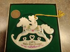 Rare Vintage 1988 Lenox Baby's First Christmas China Ornament picture