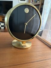 Vintage Howard Miller By Nathan George Horwitt Brass Museum Desk Clock picture
