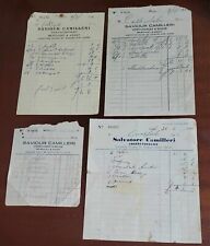 Lot of 4 Malta Vintage  Invoices  
