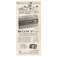 1959 Sony TR810: Slimmest Most Powerful Pocket Portable Vintage Print Ad picture