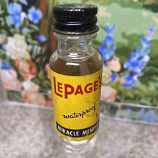 LePage's Glue Waterproof Miracle Mender 0.6 oz Vintage Mini Glass Bottle picture