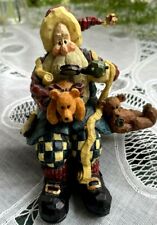 BOYDS RESIN CARVER'S CHOICE FIGURINE - SANTA JR..THE FINAL INSPECTION (MED SIZE) picture